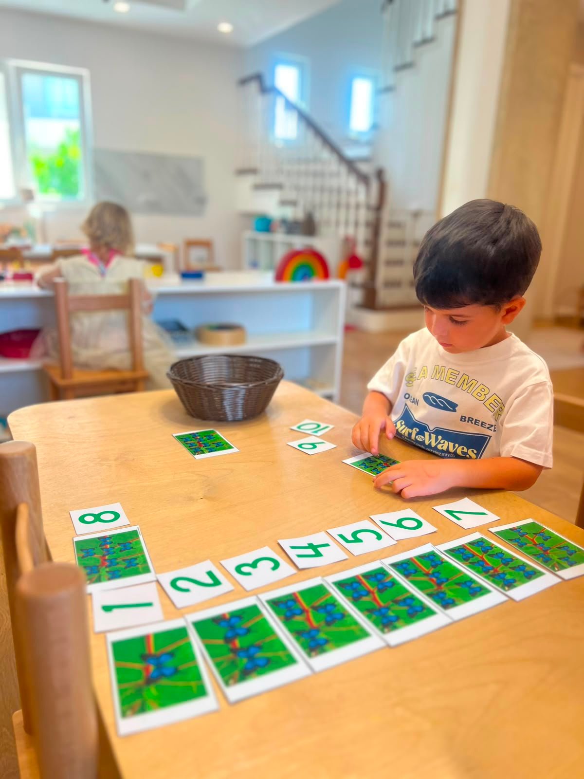 Water exploration table in the garden